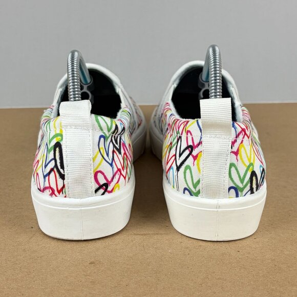 Skechers J Goldcrown Poppy Drippin Love Slip On Sneakers Womens 7 White Multi - Picture 4 of 11